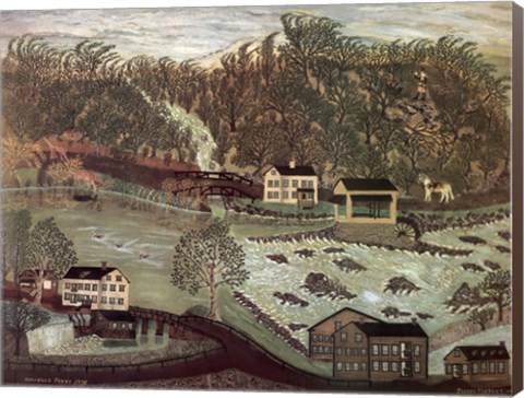 Framed Coryell's Ferry 1776 Print