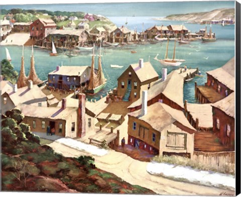 Framed Peaceful Harbor Print