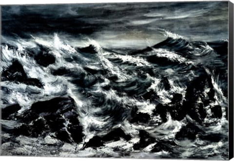 Framed Stormy Waters Print