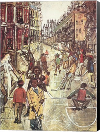 Framed Sunny Side of the Street Print