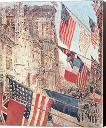 Framed Allies Day May 1917 Print