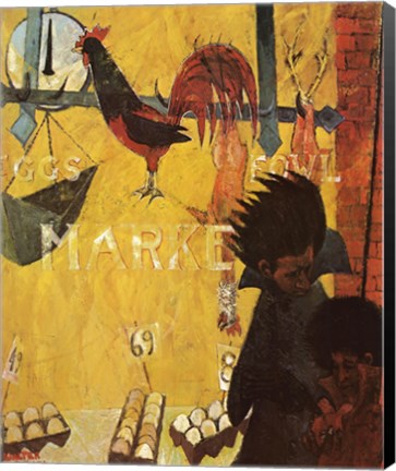 Framed Poultry Market Print