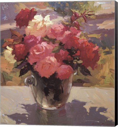 Framed Still Life with Roses Print