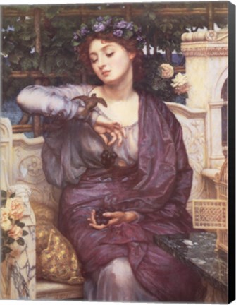 Framed Libra And Her Sparrow Print