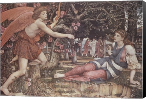 Framed Love and the Maiden Print