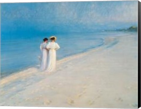 Framed Summer Afternoon On Skagen Beach Print