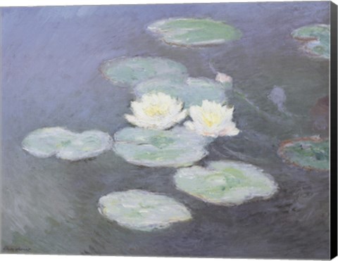 Framed Nympheas Effet Du Soir Print