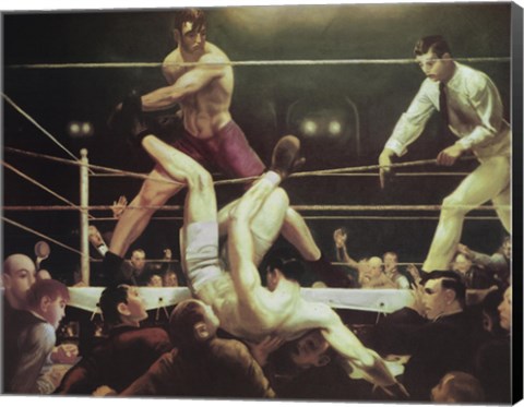 Framed Dempsey And Firpo Print