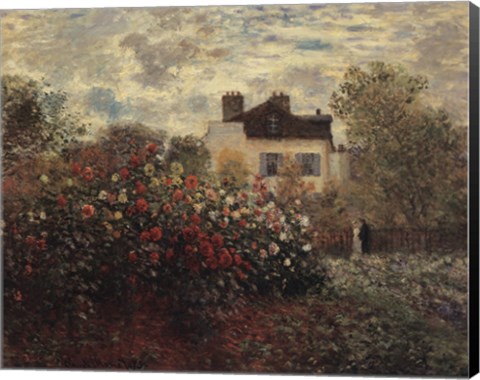 Framed Artist's Garden In Argenteuil Print