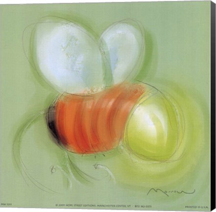 Framed Lightning Bug On Green Print