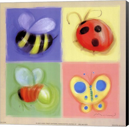 Framed 4 Bug Panel Print