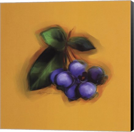 Framed Blueberries Print