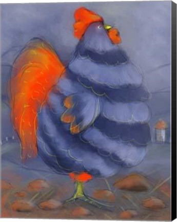 Framed Chicken Pebbles Print