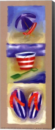 Framed Beach Panel Print