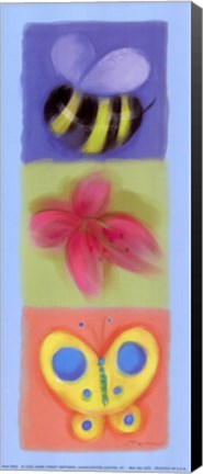 Framed Wings Flower Panel Print