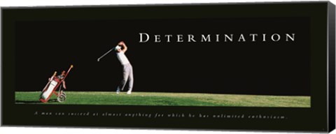 Framed Determination-Golfer Print