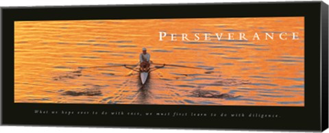 Framed Perseverance-Sculler Print