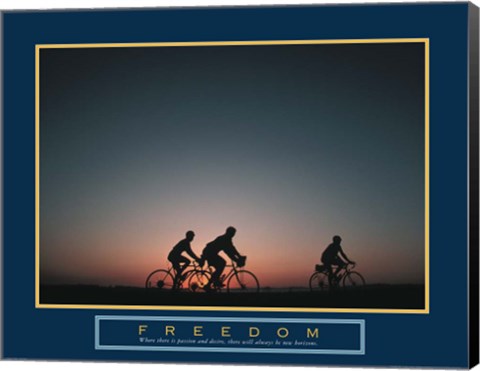 Framed Freedom - Family Biking Print