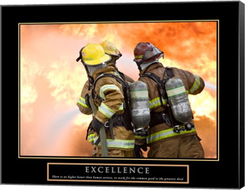 Framed Excellence - Three Firemen Print