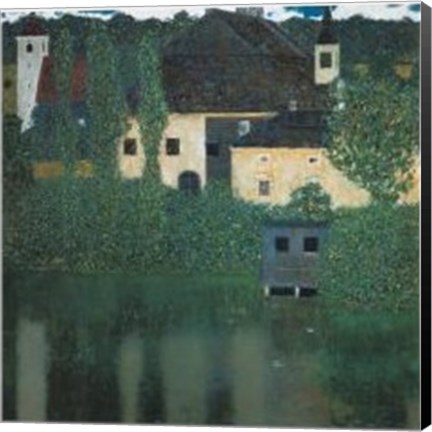Framed Unterach Manor On The Attersee Lake Print