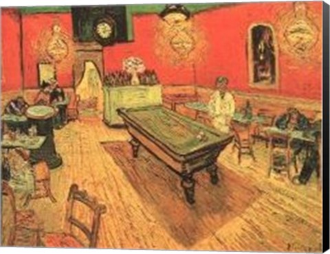 Framed Night Cafe in the Place Lamartine in Arles, c.1888 Print
