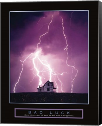 Framed Bad Luck-Lightning Print