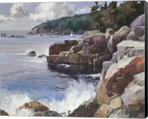 Framed Rocky Coast Print