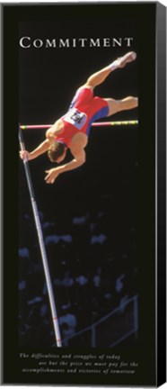 Framed Commitment  Pole Vaulter Print