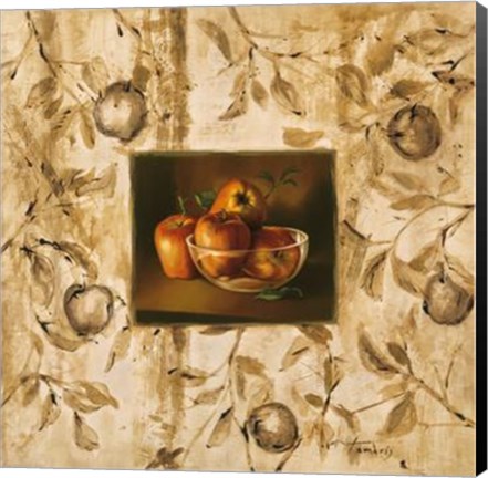 Framed Manzanas En La Mesa Print