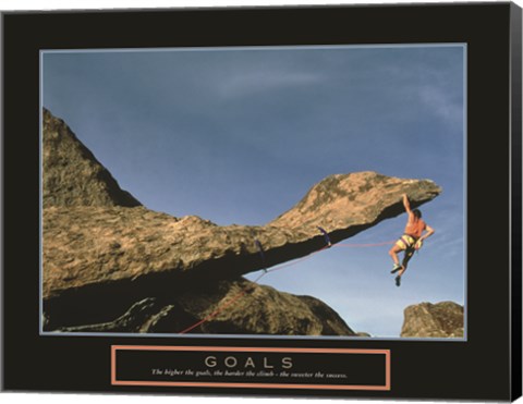 Framed Goals - Rock Climber Print