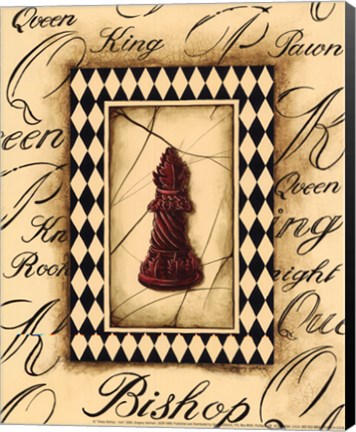 Framed Chess Bishop - Mini Print