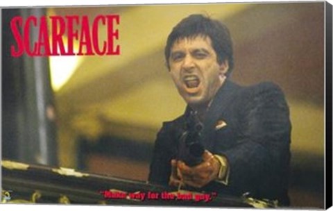 Framed Scarface, Make Way For The Bad Guy Print