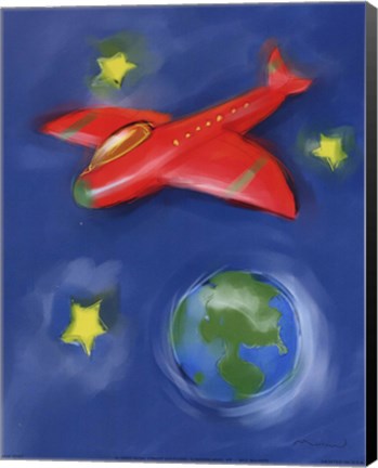 Framed Space Plane Print