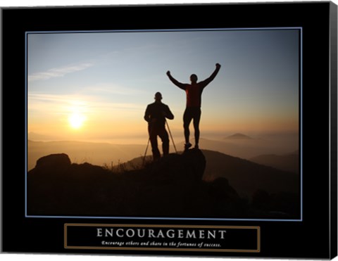 Framed Encouragement - Climbers Print