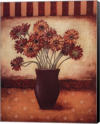 Framed Red Daisies Print