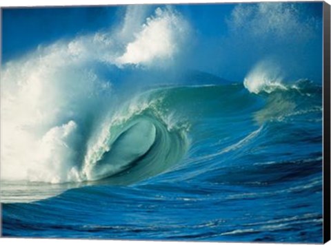 Framed Waimea Bay, Oahu, Hawaii Print