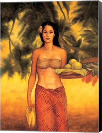 Framed Island Woman I Print