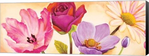 Framed Danse De Fleurs I Print