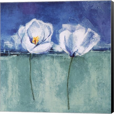 Framed Fleurs D'azur II Print