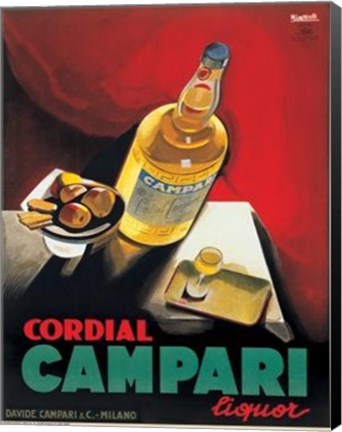 Framed Cordial Campari Print