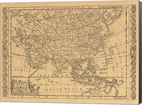 Framed Asia, 1802 Print