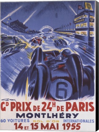 Framed Grand Prix De Montlhery Print