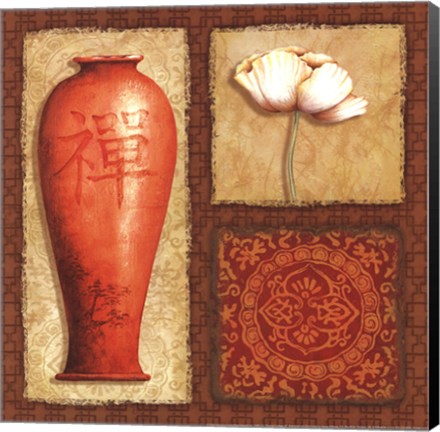 Framed Oriental Collage IV Print