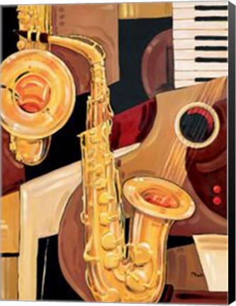 Framed Abstract Sax - Mini Print