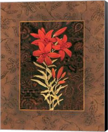 Framed Damask Lily - Petite Print