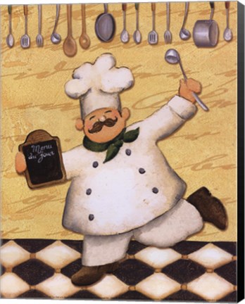 Framed Le Chef Et Le Menu Print