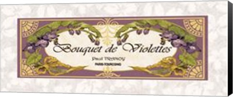 Framed Bouquet De Violettes Print