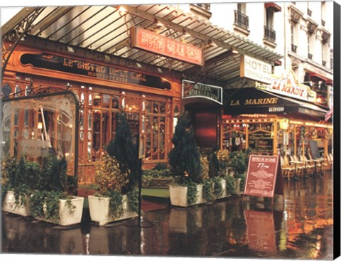 Framed Bistro De La Gare Print