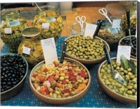 Framed Olives, Antibes Print