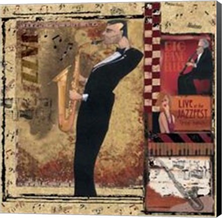 Framed Jazz Sax - Petite Print